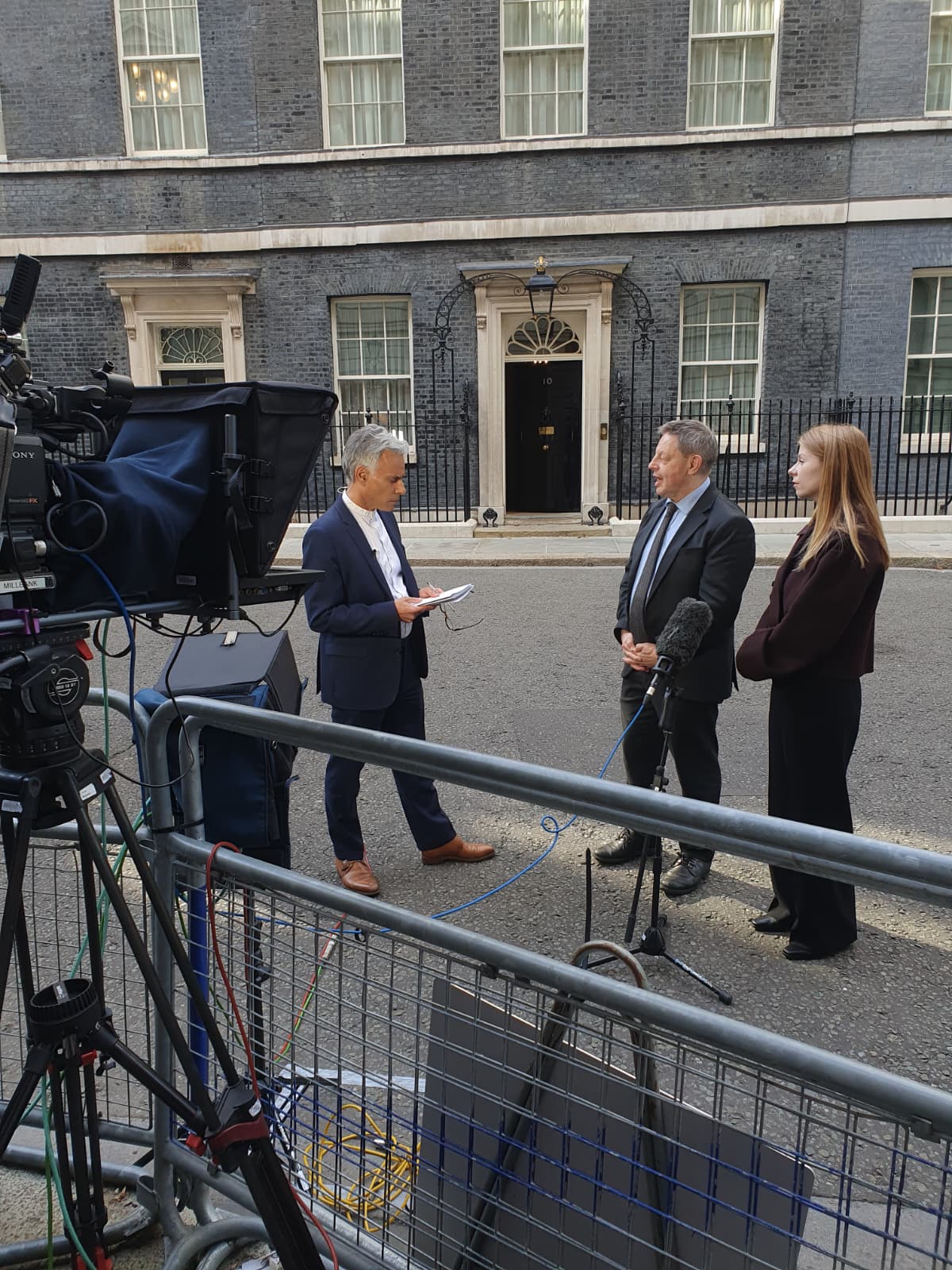 Matthew Amroliwala reporting outside 10 Downing Street